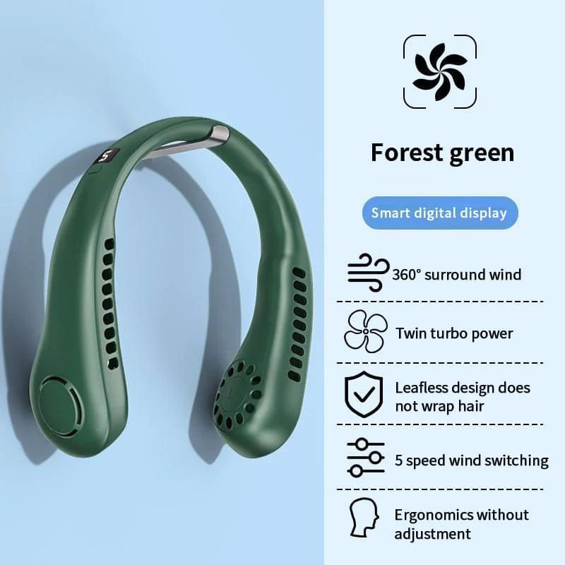 Portable Cooling Neck Fan | Powerful Rechargeable
